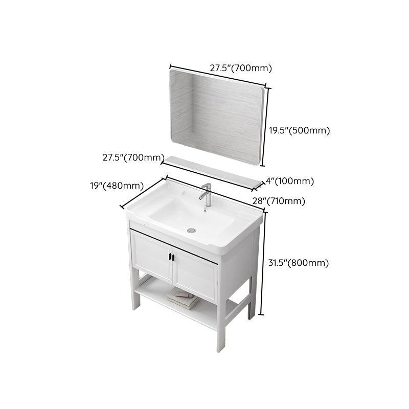 Freestanding Bathroom Sink Vanity Glam Single-Sink Bathroom Vanity Clearhalo 'Bathroom Remodel & Bathroom Fixtures' 'Bathroom Vanities' 'bathroom_vanities' 'Home Improvement' 'home_improvement' 'home_improvement_bathroom_vanities' 7365353