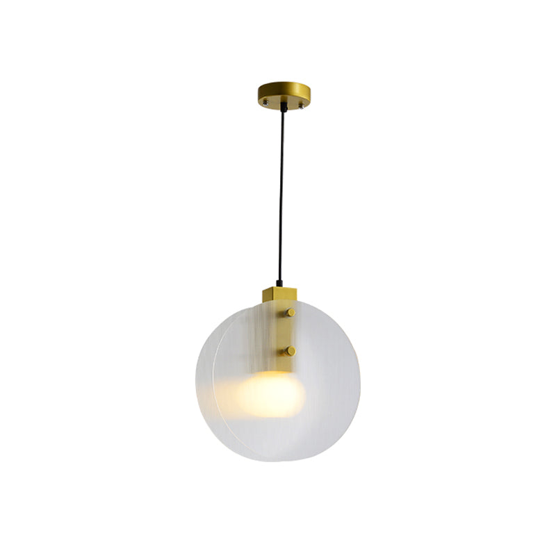 Dual Disc Bedroom Hanging Light White Textured Glass 1 Bulb Post Modern Pendant Lamp Fixture Clearhalo 'Ceiling Lights' 'Modern Pendants' 'Modern' 'Pendant Lights' 'Pendants' Lighting' 736958