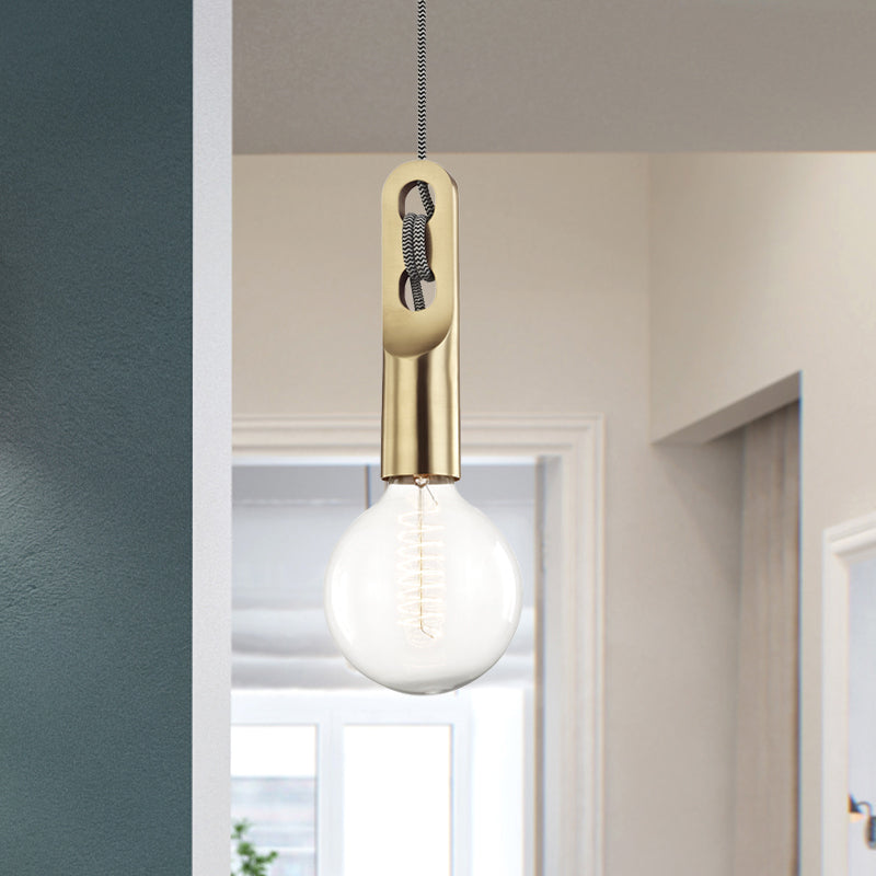 Gold Bulb Shape Suspension Light Vintage 1 Light Clear Glass Pendant Lamp with Hanging Rope Gold Clearhalo 'Ceiling Lights' 'Glass shade' 'Glass' 'Modern Pendants' 'Modern' 'Pendant Lights' 'Pendants' Lighting' 736960