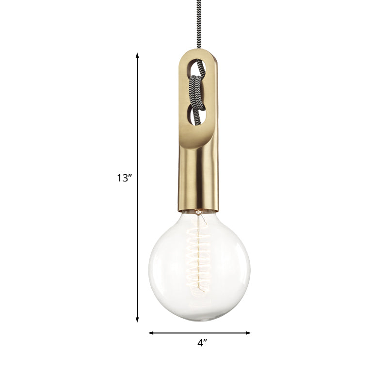 Gold Bulb Shape Suspension Light Vintage 1 Light Clear Glass Pendant Lamp with Hanging Rope Clearhalo 'Ceiling Lights' 'Glass shade' 'Glass' 'Modern Pendants' 'Modern' 'Pendant Lights' 'Pendants' Lighting' 736963