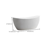 Modern Oval Freestanding Bathtub Acrylic Soaking White Center Bath Clearhalo 'Bathroom Remodel & Bathroom Fixtures' 'Bathtubs' 'Home Improvement' 'home_improvement' 'home_improvement_bathtubs' 'Showers & Bathtubs' 7369707