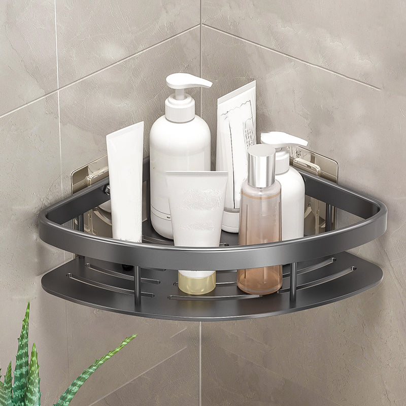 Minimalism Bathroom Hardware Set Silver Bath Shelf Bath Hardware Set 2" Grey 1 Piece Clearhalo 'Bathroom Hardware Sets' 'Bathroom Hardware' 'Bathroom Remodel & Bathroom Fixtures' 'bathroom_hardware_sets' 'Home Improvement' 'home_improvement' 'home_improvement_bathroom_hardware_sets' 7369716