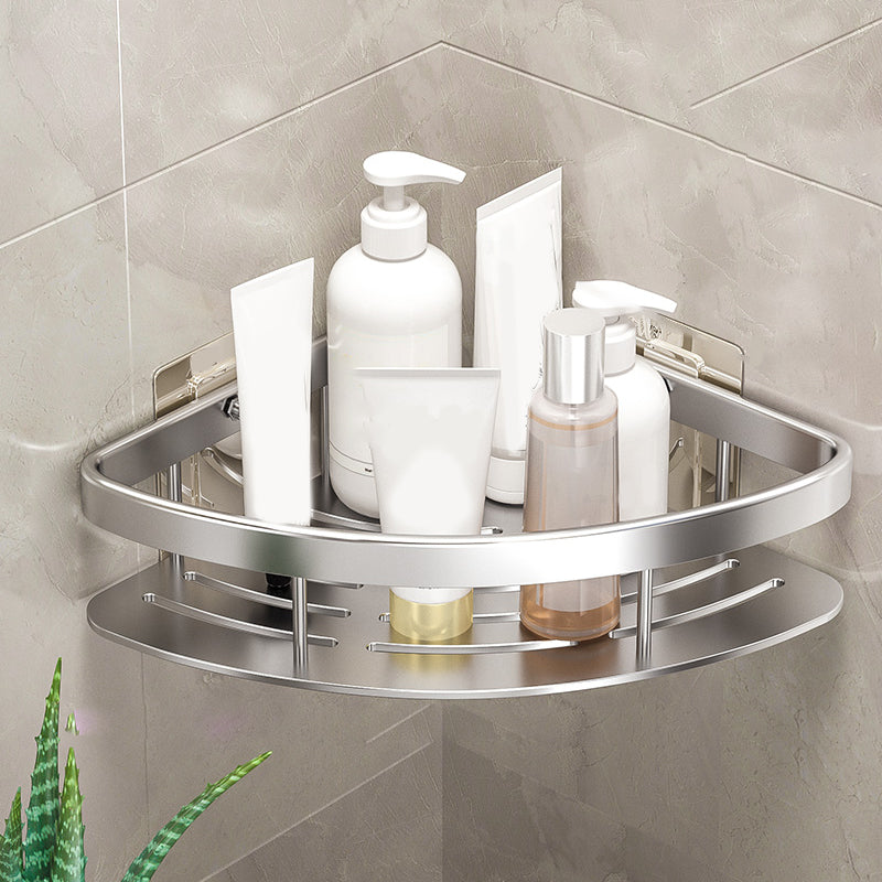 Minimalism Bathroom Hardware Set Silver Bath Shelf Bath Hardware Set 2" Silver 1 Piece Clearhalo 'Bathroom Hardware Sets' 'Bathroom Hardware' 'Bathroom Remodel & Bathroom Fixtures' 'bathroom_hardware_sets' 'Home Improvement' 'home_improvement' 'home_improvement_bathroom_hardware_sets' 7369722