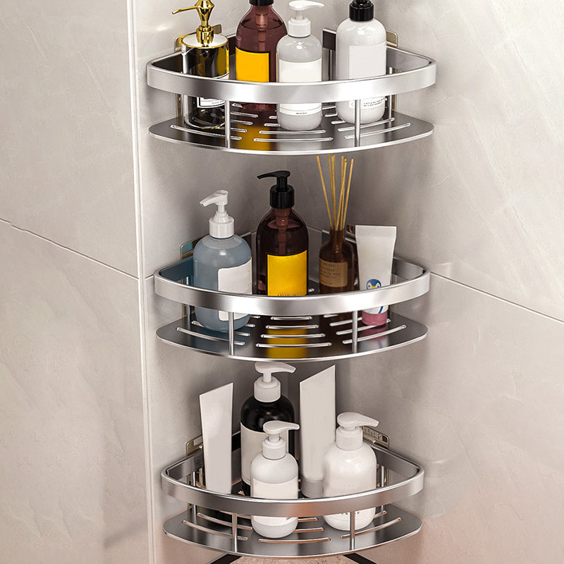 Minimalism Bathroom Hardware Set Silver Bath Shelf Bath Hardware Set 2" Silver 3 Piece Set Clearhalo 'Bathroom Hardware Sets' 'Bathroom Hardware' 'Bathroom Remodel & Bathroom Fixtures' 'bathroom_hardware_sets' 'Home Improvement' 'home_improvement' 'home_improvement_bathroom_hardware_sets' 7369727