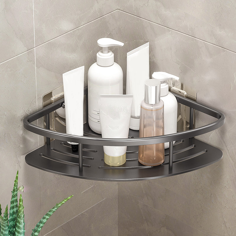 Minimalism Bathroom Hardware Set Silver Bath Shelf Bath Hardware Set 1.5" Grey 1 Piece Clearhalo 'Bathroom Hardware Sets' 'Bathroom Hardware' 'Bathroom Remodel & Bathroom Fixtures' 'bathroom_hardware_sets' 'Home Improvement' 'home_improvement' 'home_improvement_bathroom_hardware_sets' 7369732