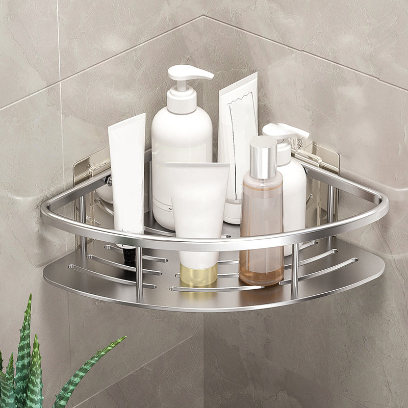 Minimalism Bathroom Hardware Set Silver Bath Shelf Bath Hardware Set 1.5" Silver 1 Piece Clearhalo 'Bathroom Hardware Sets' 'Bathroom Hardware' 'Bathroom Remodel & Bathroom Fixtures' 'bathroom_hardware_sets' 'Home Improvement' 'home_improvement' 'home_improvement_bathroom_hardware_sets' 7369735