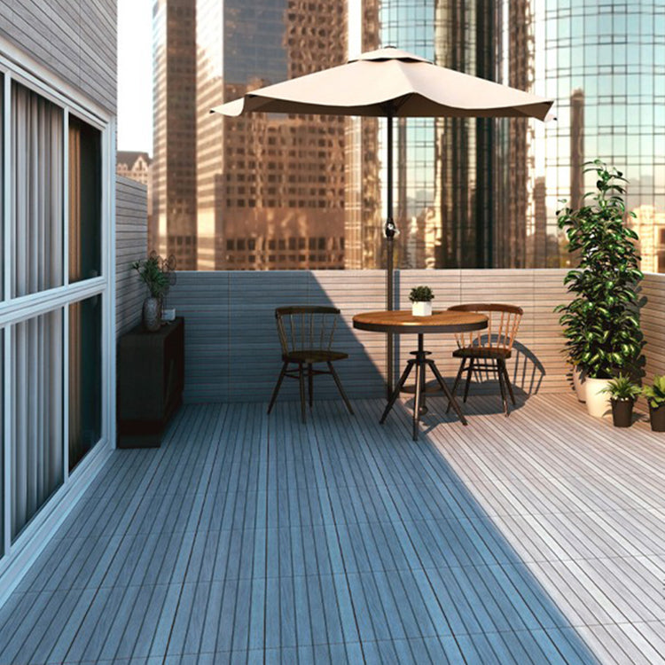 Outdoor Deck Tiles Composite Snapping Stripe Wooden Deck Tiles Silver 200-Piece Set Straight Grain Clearhalo 'Home Improvement' 'home_improvement' 'home_improvement_outdoor_deck_tiles_planks' 'Outdoor Deck Tiles & Planks' 'Outdoor Flooring & Tile' 'Outdoor Remodel' 'outdoor_deck_tiles_planks' 7370522