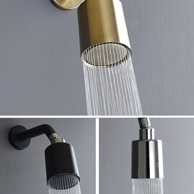 Metal Shower Head Combo Modern Round Fixed Shower Head for Bathroom Clearhalo 'Bathroom Remodel & Bathroom Fixtures' 'Home Improvement' 'home_improvement' 'home_improvement_shower_heads' 'Shower Heads' 'shower_heads' 'Showers & Bathtubs Plumbing' 'Showers & Bathtubs' 7371514