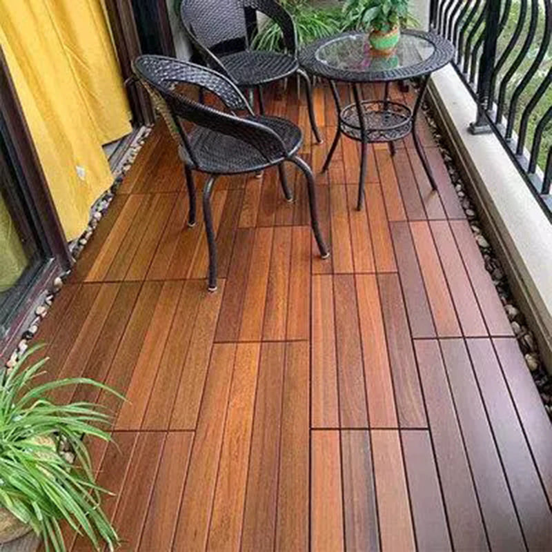 Modern Floor Bullnose Click-Locking Wood Tile Set for Patio Garden 1' x 2' Light Wood 75.3 sq ft. - 35 Pieces Clearhalo 'Flooring 'Hardwood Flooring' 'hardwood_flooring' 'Home Improvement' 'home_improvement' 'home_improvement_hardwood_flooring' Walls and Ceiling' 7372075