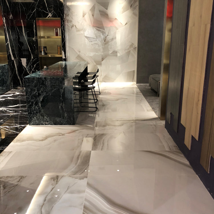 Porcelain Floor and Wall Tile High Gloss Singular Tile with Rectangular Shape Clearhalo 'Floor Tiles & Wall Tiles' 'floor_tiles_wall_tiles' 'Flooring 'Home Improvement' 'home_improvement' 'home_improvement_floor_tiles_wall_tiles' Walls and Ceiling' 7373425