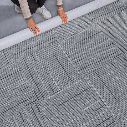 Fabric Look Plastic Floor Water Resistant Square Edge Floor Tiles Clearhalo 'Flooring 'Home Improvement' 'home_improvement' 'home_improvement_vinyl_flooring' 'Vinyl Flooring' 'vinyl_flooring' Walls and Ceiling' 7373467