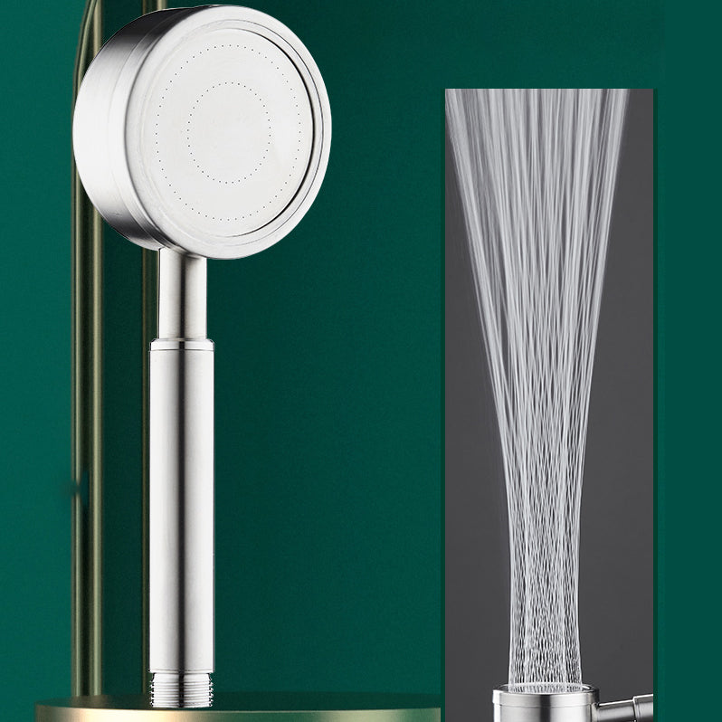 Gold Handheld Shower Head Pressurized 304 Stainless Steel Shower Head Silver Hand Shower Hose not included Clearhalo 'Bathroom Remodel & Bathroom Fixtures' 'Home Improvement' 'home_improvement' 'home_improvement_shower_heads' 'Shower Heads' 'shower_heads' 'Showers & Bathtubs Plumbing' 'Showers & Bathtubs' 7376204