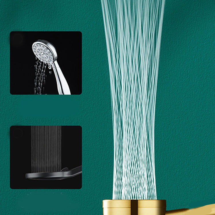 Gold Handheld Shower Head Pressurized 304 Stainless Steel Shower Head Clearhalo 'Bathroom Remodel & Bathroom Fixtures' 'Home Improvement' 'home_improvement' 'home_improvement_shower_heads' 'Shower Heads' 'shower_heads' 'Showers & Bathtubs Plumbing' 'Showers & Bathtubs' 7376207