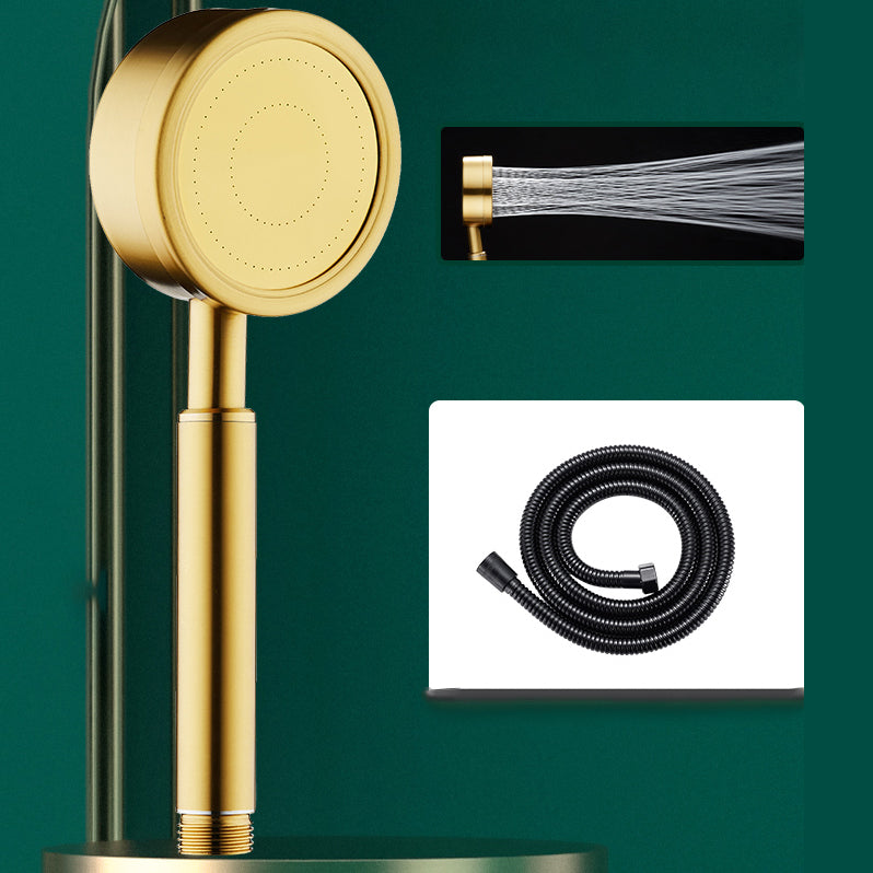 Gold Handheld Shower Head Pressurized 304 Stainless Steel Shower Head Gold Shower Head with Hose Clearhalo 'Bathroom Remodel & Bathroom Fixtures' 'Home Improvement' 'home_improvement' 'home_improvement_shower_heads' 'Shower Heads' 'shower_heads' 'Showers & Bathtubs Plumbing' 'Showers & Bathtubs' 7376212