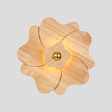 Flower Bedside Wall Light Sconce Wood 4 Lights Contemporary LED Wall Mount Lamp Fixture Clearhalo 'Modern wall lights' 'Modern' 'Wall Lamps & Sconces' 'Wall Lights' Lighting' 737651