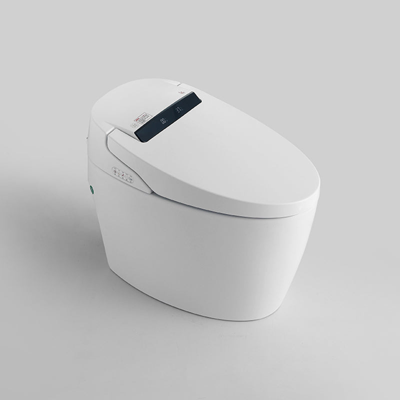 Elongated Smart Toilet Seat Bidet White Floor Standing Bidet Seat with Heated Seat Clearhalo 'Bathroom Remodel & Bathroom Fixtures' 'Bidets' 'Home Improvement' 'home_improvement' 'home_improvement_bidets' 'Toilets & Bidets' 7376628
