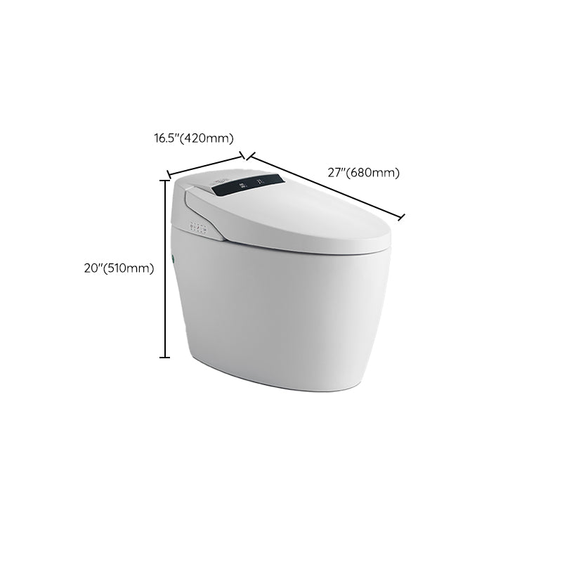 Elongated Smart Toilet Seat Bidet White Floor Standing Bidet Seat with Heated Seat Clearhalo 'Bathroom Remodel & Bathroom Fixtures' 'Bidets' 'Home Improvement' 'home_improvement' 'home_improvement_bidets' 'Toilets & Bidets' 7376636