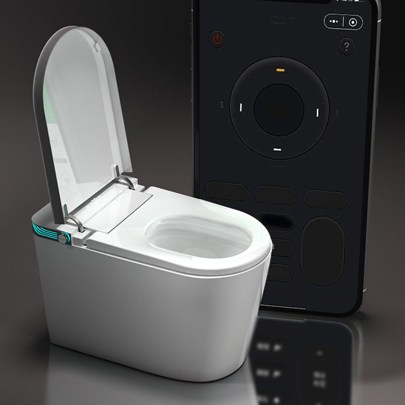 White Temperature Control Bidet Elongated Toilet Seat Bidet with Heated Seat Clearhalo 'Bathroom Remodel & Bathroom Fixtures' 'Bidets' 'Home Improvement' 'home_improvement' 'home_improvement_bidets' 'Toilets & Bidets' 7376652