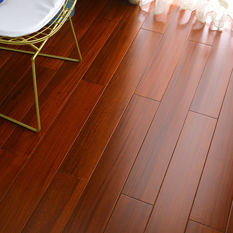 Modern Wood Flooring Tiles Click-Locking Water Resistant Side Trim Piece Brown-Red Clearhalo 'Flooring 'Hardwood Flooring' 'hardwood_flooring' 'Home Improvement' 'home_improvement' 'home_improvement_hardwood_flooring' Walls and Ceiling' 7376662