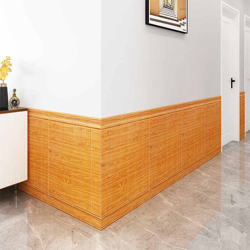 PVC Backsplash Panels Modern Simple Wall Paneling with Waterproof Orange 10-Piece Set Clearhalo 'Flooring 'Home Improvement' 'home_improvement' 'home_improvement_wall_paneling' 'Wall Paneling' 'wall_paneling' 'Walls & Ceilings' Walls and Ceiling' 7377842