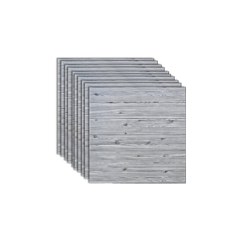 Contemporary Backsplash Panels Plastic Waterproof Backsplash Panels Light Gray 10-Piece Set Clearhalo 'Flooring 'Home Improvement' 'home_improvement' 'home_improvement_wall_paneling' 'Wall Paneling' 'wall_paneling' 'Walls & Ceilings' Walls and Ceiling' 7377869