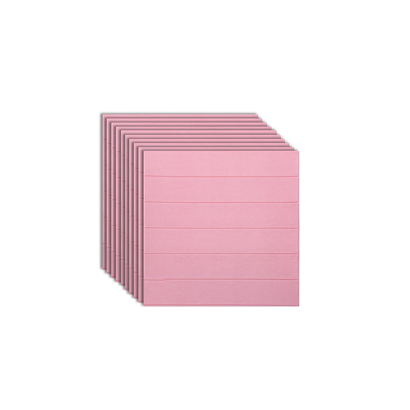 Contemporary Backsplash Panels Plastic Waterproof Backsplash Panels Pink 10-Piece Set Clearhalo 'Flooring 'Home Improvement' 'home_improvement' 'home_improvement_wall_paneling' 'Wall Paneling' 'wall_paneling' 'Walls & Ceilings' Walls and Ceiling' 7377871