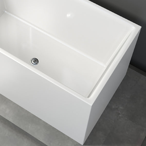 Antique Finish Soaking Bathtub Modern Rectangular Back to Wall Bath Tub Clearhalo 'Bathroom Remodel & Bathroom Fixtures' 'Bathtubs' 'Home Improvement' 'home_improvement' 'home_improvement_bathtubs' 'Showers & Bathtubs' 7378608