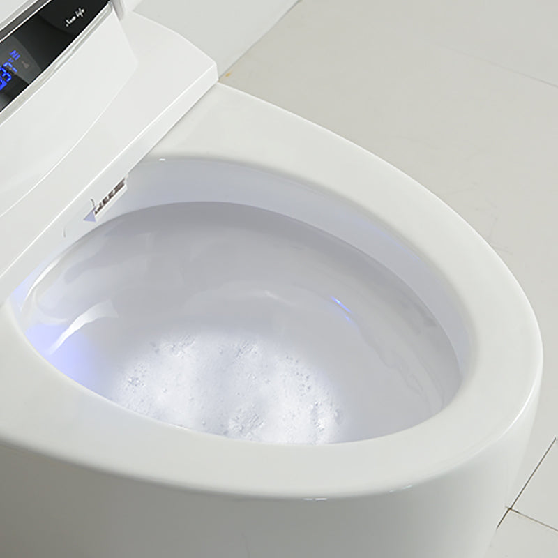 20" H Elongated Floor Mount Bidet Antimicrobial Smart Bidet Toilet Seat in White Clearhalo 'Bathroom Remodel & Bathroom Fixtures' 'Bidets' 'Home Improvement' 'home_improvement' 'home_improvement_bidets' 'Toilets & Bidets' 7381019