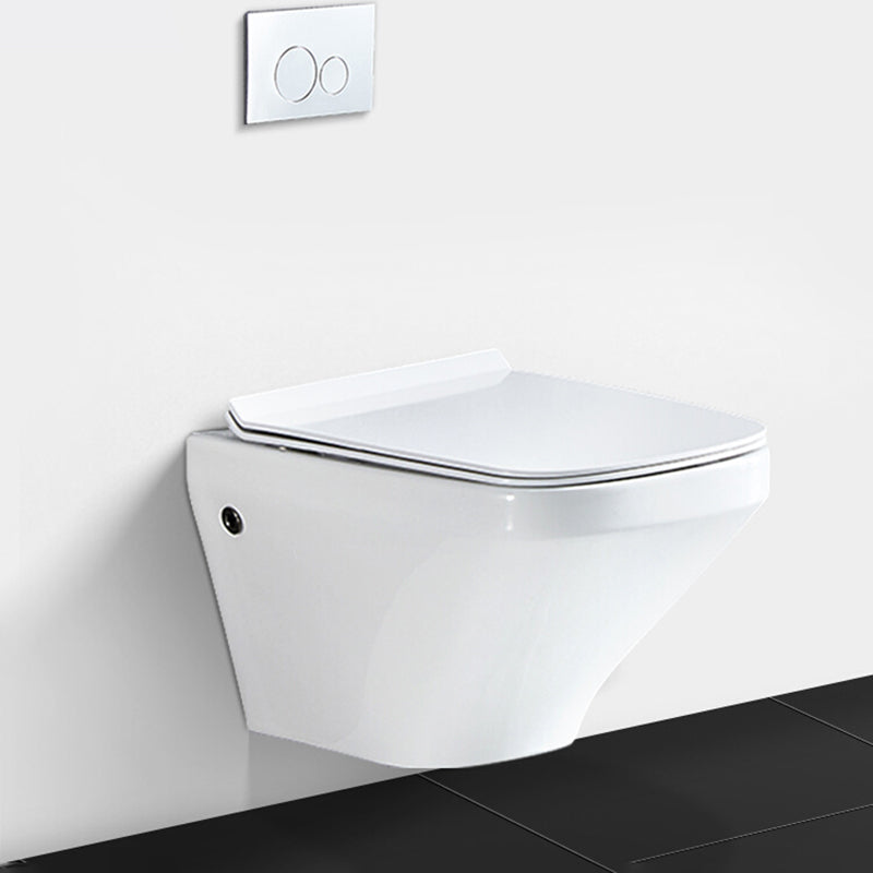 Elongated Wall Mounted Bidet 18.1" H Cotton White Smart Bidet with Warm Air Dryer Clearhalo 'Bathroom Remodel & Bathroom Fixtures' 'Bidets' 'Home Improvement' 'home_improvement' 'home_improvement_bidets' 'Toilets & Bidets' 7381022