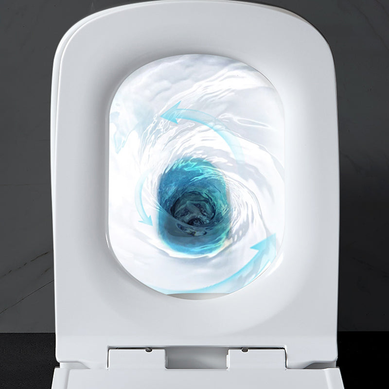 Elongated Wall Mounted Bidet 18.1" H Cotton White Smart Bidet with Warm Air Dryer Clearhalo 'Bathroom Remodel & Bathroom Fixtures' 'Bidets' 'Home Improvement' 'home_improvement' 'home_improvement_bidets' 'Toilets & Bidets' 7381029