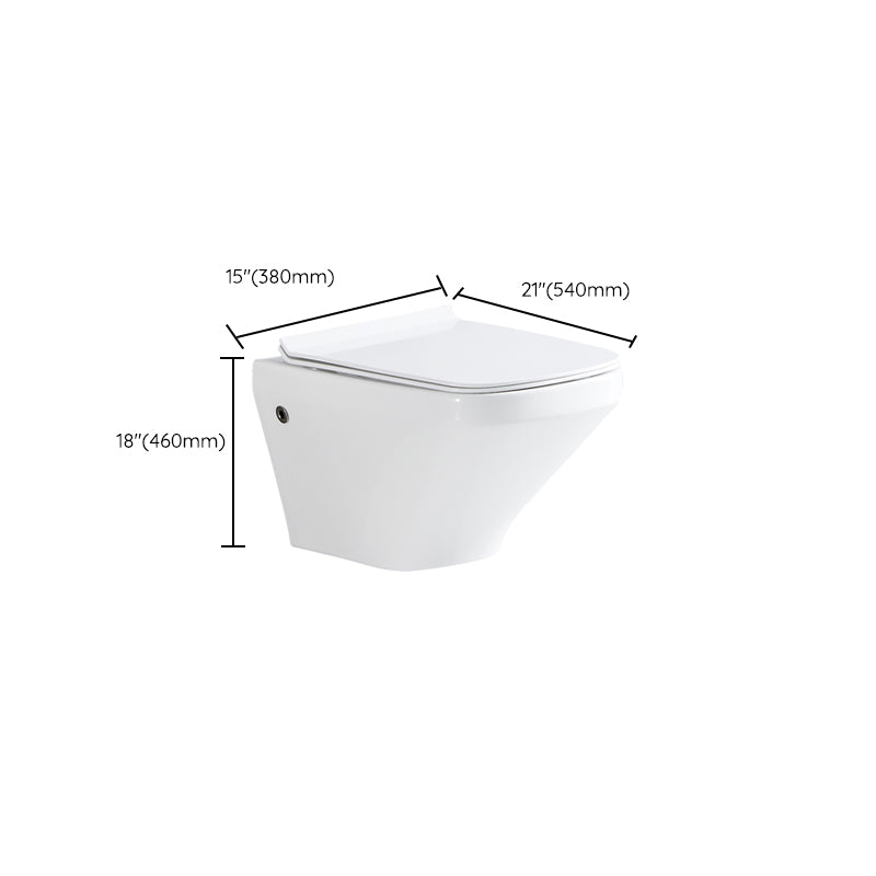 Elongated Wall Mounted Bidet 18.1" H Cotton White Smart Bidet with Warm Air Dryer Clearhalo 'Bathroom Remodel & Bathroom Fixtures' 'Bidets' 'Home Improvement' 'home_improvement' 'home_improvement_bidets' 'Toilets & Bidets' 7381034