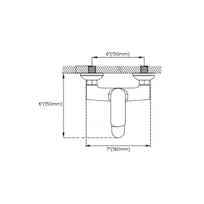 Tradition Fixed Bathtub Faucet Wall Mount Lever Handle Tub Faucet Clearhalo 'Bathroom Remodel & Bathroom Fixtures' 'Bathtub Faucets' 'bathtub_faucets' 'Home Improvement' 'home_improvement' 'home_improvement_bathtub_faucets' 7381342