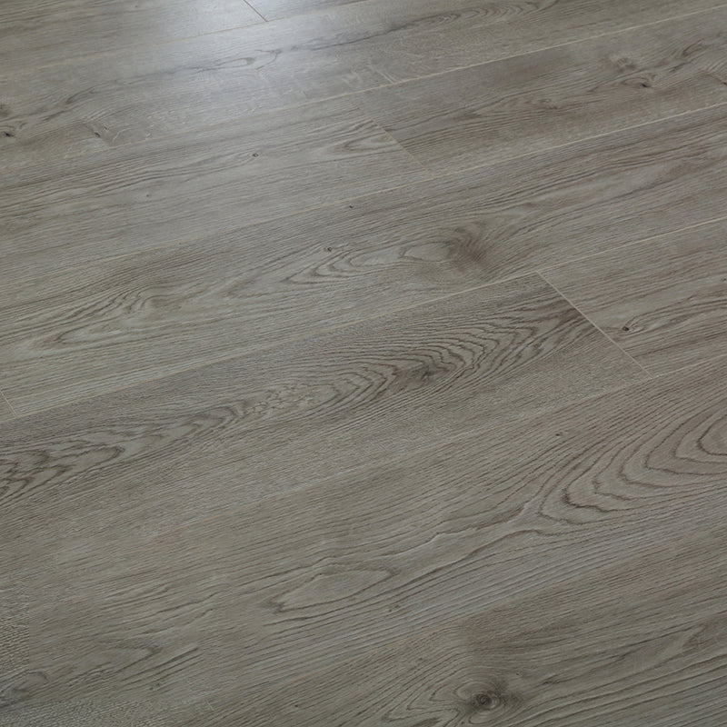 Laminate Flooring Wooden Click-clock Scratch Resistant Indoor Laminate Flooring Smoke Grey Clearhalo 'Flooring 'Home Improvement' 'home_improvement' 'home_improvement_laminate_flooring' 'Laminate Flooring' 'laminate_flooring' Walls and Ceiling' 7382152