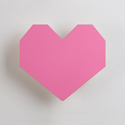 Pink Finish Heart Wall Lighting Lovely Wood LED Sconce Light for Baby Girls Bedroom Hallway Clearhalo 'Wall Lamps & Sconces' 'Wall Lights' Lighting' 73824