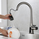 Modern Style Kitchen Faucet Gooseneck Copper Knob Handle Kitchen Faucet Clearhalo 'Home Improvement' 'home_improvement' 'home_improvement_kitchen_faucets' 'Kitchen Faucets' 'Kitchen Remodel & Kitchen Fixtures' 'Kitchen Sinks & Faucet Components' 'kitchen_faucets' 7382794