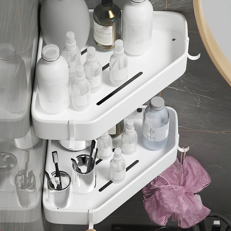 Black/White Bathroom Set Modern 1/2/3 - Piece Anti-rust Bath Shelf Clearhalo 'Bathroom Hardware Sets' 'Bathroom Hardware' 'Bathroom Remodel & Bathroom Fixtures' 'bathroom_hardware_sets' 'Home Improvement' 'home_improvement' 'home_improvement_bathroom_hardware_sets' 7383169