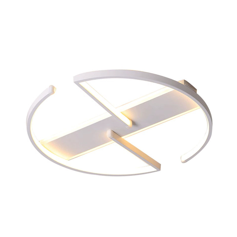 Acrylic Symmetric Circular LED Flush Mount Modernist 16"/19.5" Wide White Ceiling Mounted Fixture for Bedroom Clearhalo 'Ceiling Lights' 'Close To Ceiling Lights' 'Close to ceiling' 'Flush mount' Lighting' 738329