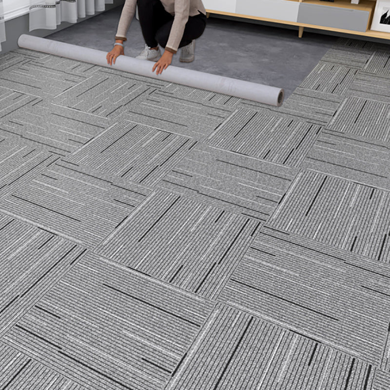 Scratch Resistant Plastic floor Rectangular Fabric Look Square Edge Floor Clearhalo 'Flooring 'Home Improvement' 'home_improvement' 'home_improvement_vinyl_flooring' 'Vinyl Flooring' 'vinyl_flooring' Walls and Ceiling' 7383473