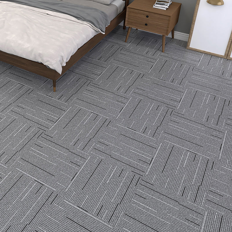 Scratch Resistant Plastic floor Rectangular Fabric Look Square Edge Floor Clearhalo 'Flooring 'Home Improvement' 'home_improvement' 'home_improvement_vinyl_flooring' 'Vinyl Flooring' 'vinyl_flooring' Walls and Ceiling' 7383476