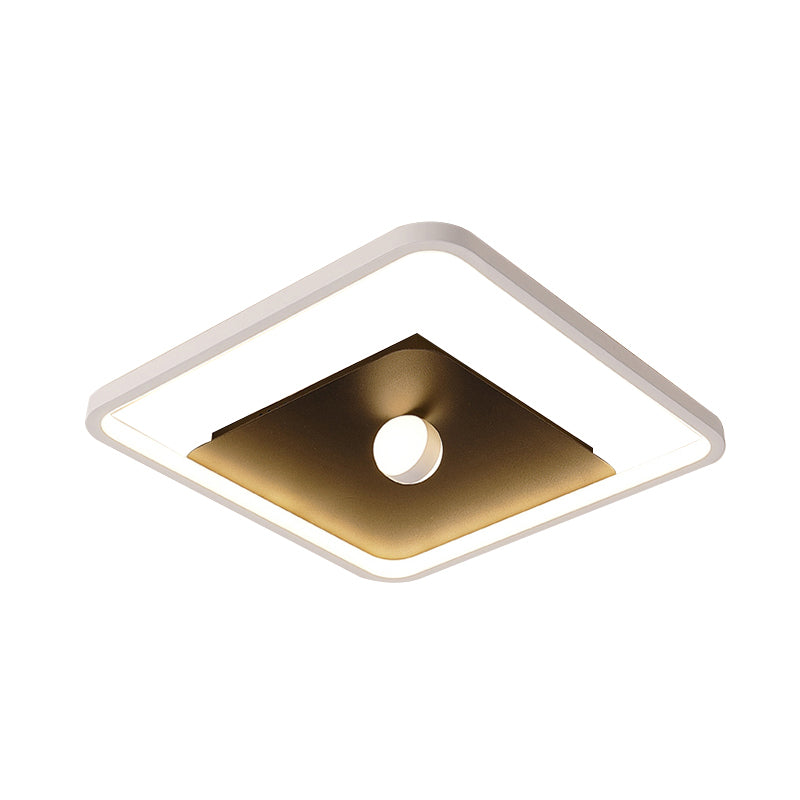 Contemporary Square LED Flush Mount Acrylic Bedroom Ceiling Lighting with Ball Deco in Black and White Clearhalo 'Ceiling Lights' 'Close To Ceiling Lights' 'Close to ceiling' 'Flush mount' Lighting' 738424