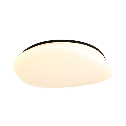 Stone Shaped Ceiling Mounted Fixture Modernist Acrylic LED Black and White Flush Light for Bedroom Clearhalo 'Ceiling Lights' 'Close To Ceiling Lights' 'Close to ceiling' 'Flush mount' Lighting' 738463