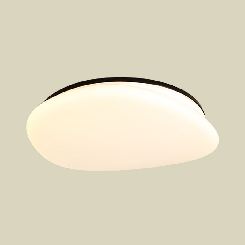 Stone Shaped Ceiling Mounted Fixture Modernist Acrylic LED Black and White Flush Light for Bedroom Clearhalo 'Ceiling Lights' 'Close To Ceiling Lights' 'Close to ceiling' 'Flush mount' Lighting' 738464