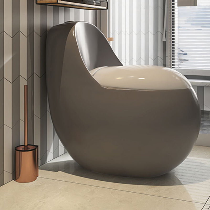 Gray & White Ceramic Toilet Seat Bidet Round 26.4" H Bidet Seat Clearhalo 'Bathroom Remodel & Bathroom Fixtures' 'Bidets' 'Home Improvement' 'home_improvement' 'home_improvement_bidets' 'Toilets & Bidets' 7385632