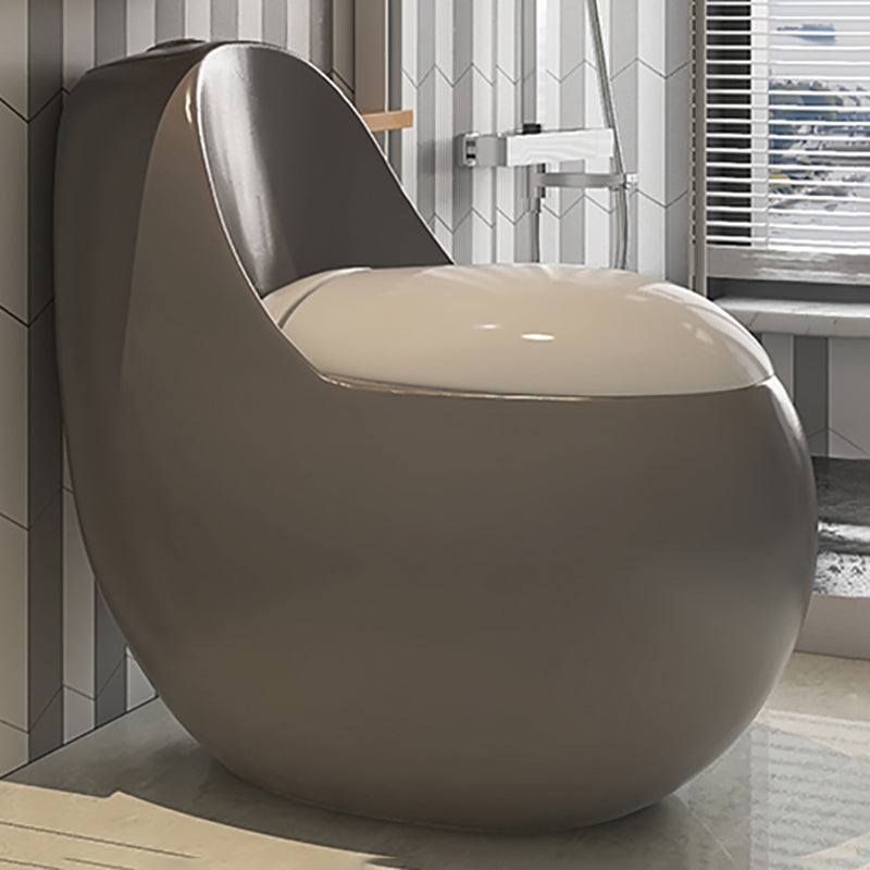Gray & White Ceramic Toilet Seat Bidet Round 26.4" H Bidet Seat Clearhalo 'Bathroom Remodel & Bathroom Fixtures' 'Bidets' 'Home Improvement' 'home_improvement' 'home_improvement_bidets' 'Toilets & Bidets' 7385633