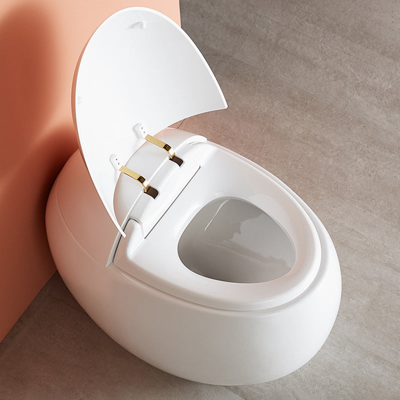 Round Deodorizing Toilet Seat Bidet 21.65" H Cotton White Vitreous China Bidet Clearhalo 'Bathroom Remodel & Bathroom Fixtures' 'Bidets' 'Home Improvement' 'home_improvement' 'home_improvement_bidets' 'Toilets & Bidets' 7385638