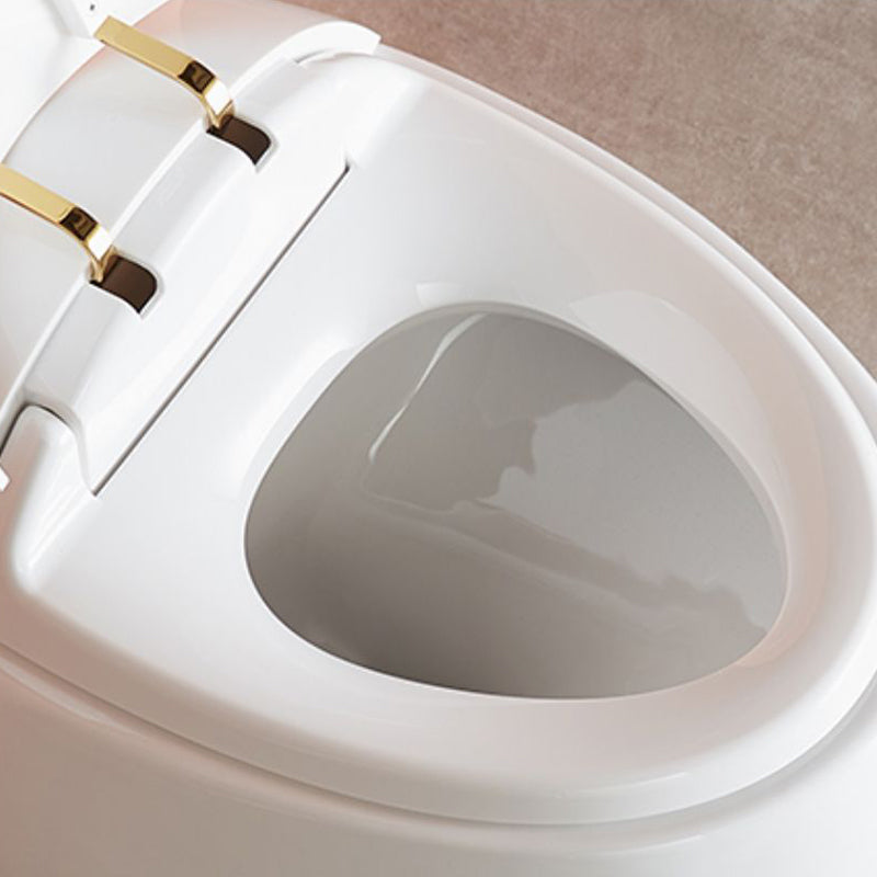 Round Deodorizing Toilet Seat Bidet 21.65" H Cotton White Vitreous China Bidet Clearhalo 'Bathroom Remodel & Bathroom Fixtures' 'Bidets' 'Home Improvement' 'home_improvement' 'home_improvement_bidets' 'Toilets & Bidets' 7385641