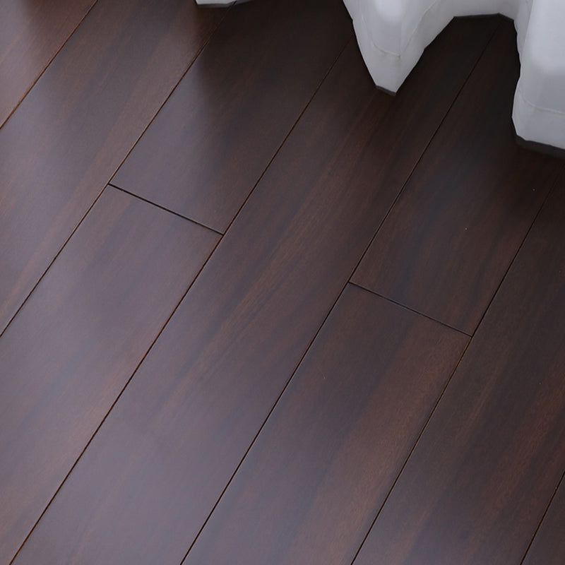 Contemporary Wood Floor Planks Water Resistant Click Lock Plank Flooring Dark Brown Clearhalo 'Flooring 'Hardwood Flooring' 'hardwood_flooring' 'Home Improvement' 'home_improvement' 'home_improvement_hardwood_flooring' Walls and Ceiling' 7385690