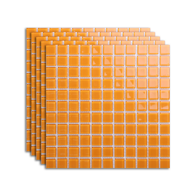 Brick Look Wall & Floor Tile Glass Wall & Floor Tile for Indoor and Outdoor Orange 11 Pieces Clearhalo 'Floor Tiles & Wall Tiles' 'floor_tiles_wall_tiles' 'Flooring 'Home Improvement' 'home_improvement' 'home_improvement_floor_tiles_wall_tiles' Walls and Ceiling' 7387929