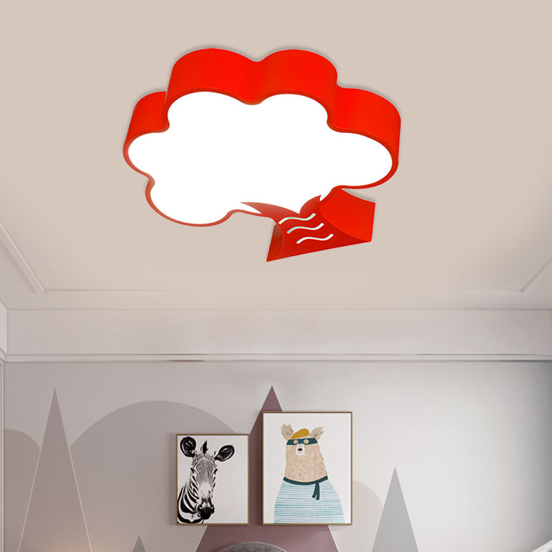 Tree Flushmount Ceiling Fixture Kids Style Acrylic Yellow/Red/Blue LED Flush Light for Nursery Clearhalo 'Ceiling Lights' 'Close To Ceiling Lights' 'Close to ceiling' 'Flush mount' Lighting' 738794