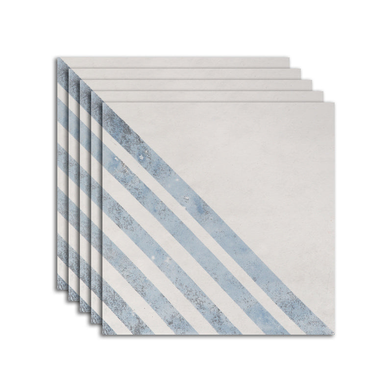 Modern Style Waterproof Floor Tile Stripe Pattern Straight Edge Square Floor Tile Light Blue-White Clearhalo 'Floor Tiles & Wall Tiles' 'floor_tiles_wall_tiles' 'Flooring 'Home Improvement' 'home_improvement' 'home_improvement_floor_tiles_wall_tiles' Walls and Ceiling' 7387942